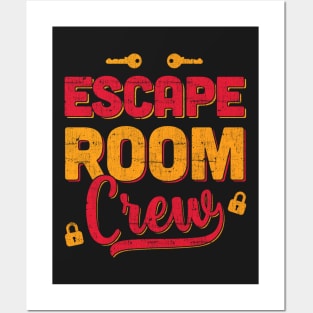 Escape Room Crew Puzzle Game Escaping Team design Posters and Art